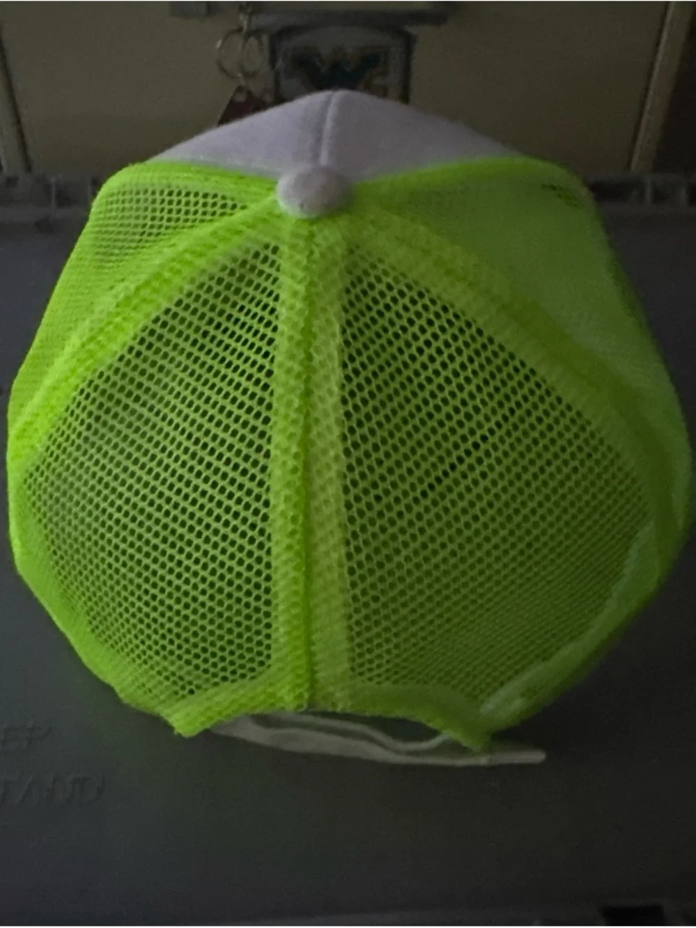 Mercedes-Benz White and Neon Green Logo Trucker Cap
